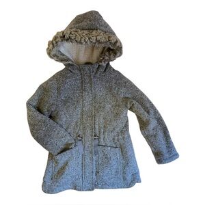 EUC Girls Old Navy Knit Lined Gray Coat Size 6-7